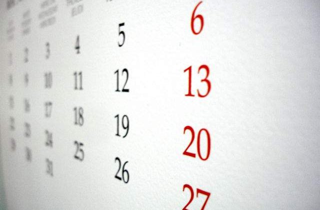 Calendarul zilelor libere in 2014