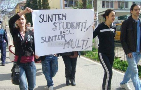 Studentii din Bucuresti si din tara ies in strada