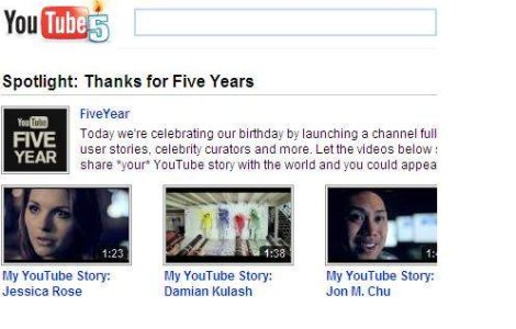 YouTube, cinci ani de la lansare