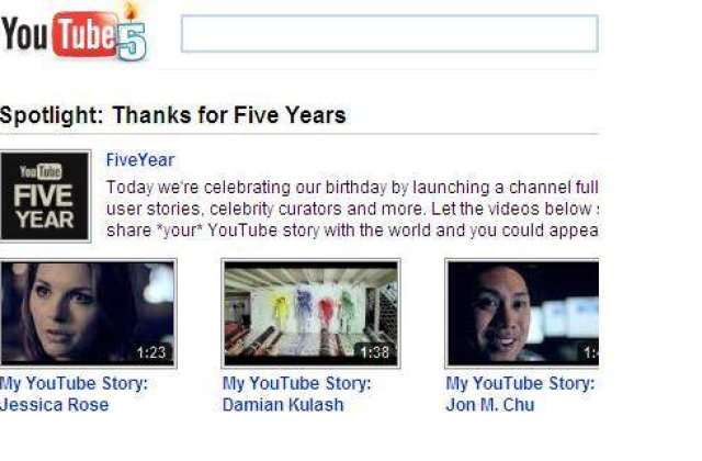 YouTube, cinci ani de la lansare