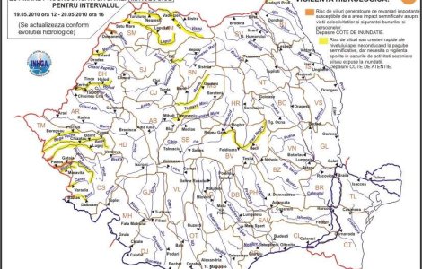 Codul galben de inundatii a fost prelungit