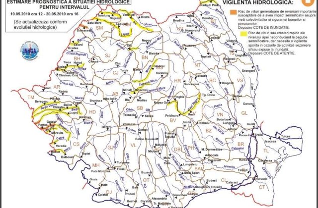 Codul galben de inundatii a fost prelungit