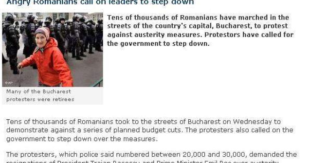 Ce scrie presa internationala despre mitingul romanilor?