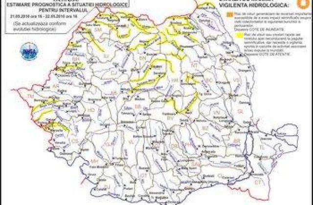 Avertizarile de inundatii au fost prelungite