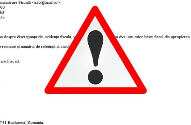 Mai multe emailuri false au fost trimise în numele ANAF. Reacția instituției