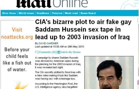 CIA a vrut sa difuzeze un film fals cu Saddam facand sex cu un adolescent