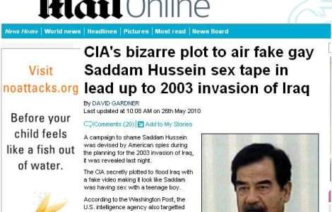 CIA a vrut sa difuzeze un film fals cu Saddam facand sex cu un adolescent