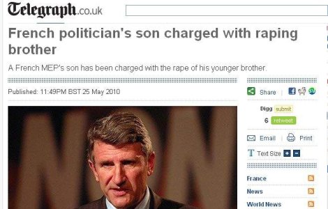 Fiu de europarlamentar francez, acuzat ca si-a violat fratele mai mic