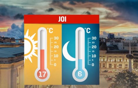  Top  Vremea pentru ziua de joi, 28 octombrie 2021. Temperaturi fluctuante