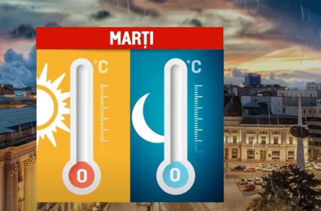 Vremea pentru ziua de marți, 2 noiembrie 2021. Precipitații sub formă de lapoviță la munte