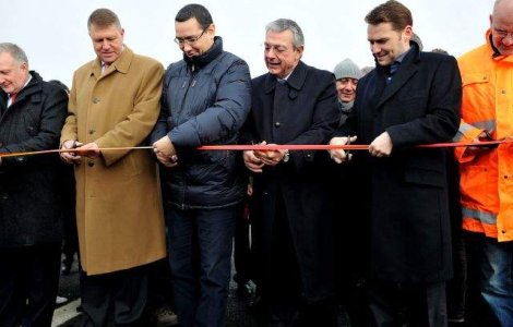 Ponta si Sova au inaugurat lotul patru al Autostrazii Sibiu-Orastie