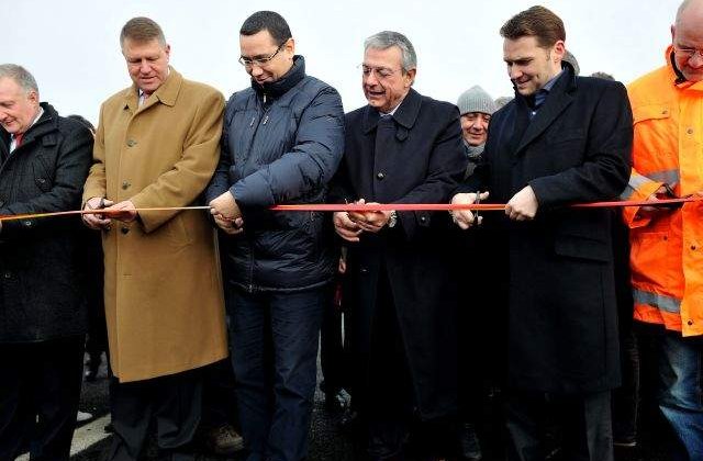 Ponta si Sova au inaugurat lotul patru al Autostrazii Sibiu-Orastie