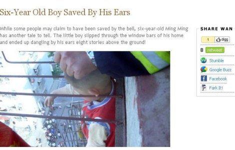 Baietel de 6 ani, salvat de propriile urechi