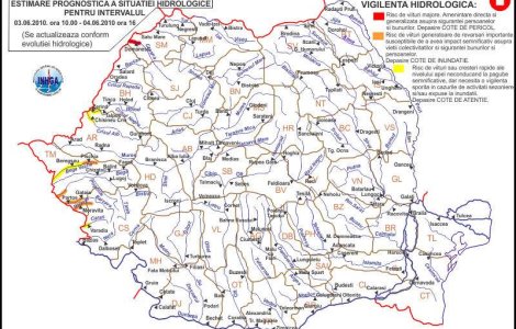 Codul rosu de viituri a fost prelungit