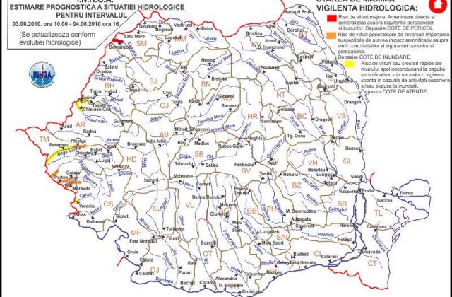 Codul rosu de viituri a fost prelungit