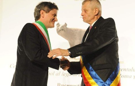 Oprescu i-a oferit primarului Romei "Cheia Bucurestiului"