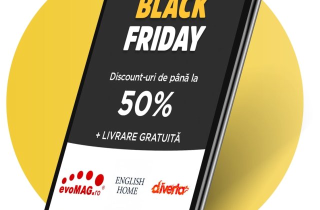 Black Friday la Glovo: Sute de produse vor avea reduceri de până la 50% în aplicație în perioada 12 - 28 noiembrie, în 7 orașe din țară
