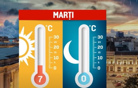  Top  Prognoza meteo pentru ziua de marți, 16 noiembrie. Cum va fi vremea la nivelul întregii țări