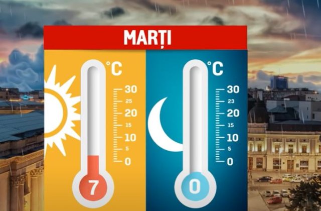 Prognoza meteo pentru ziua de marți, 16 noiembrie. Cum va fi vremea la nivelul întregii țări  