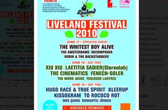 Liveland Festival se muta la Arenele Romane