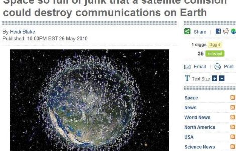 "Pierdut in spatiu"? Gunoiul spatial ne ameninta!