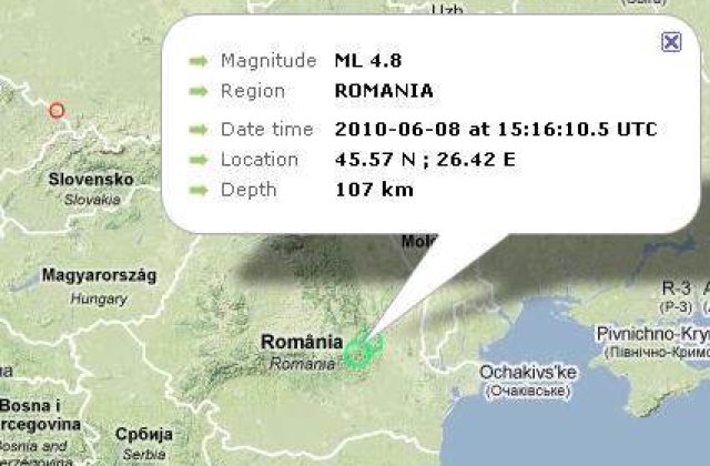 [VIDEO]: Cutremur de 4,8 grade in Romania