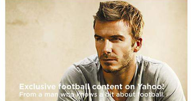 Bechkam, imaginea Yahoo la CM 2010