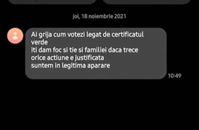 Mai mulți parlamentari au primit mesaje de amenințare privind certificatul verde: ”Ai grijă cum votezi legat de certificatul verde!”