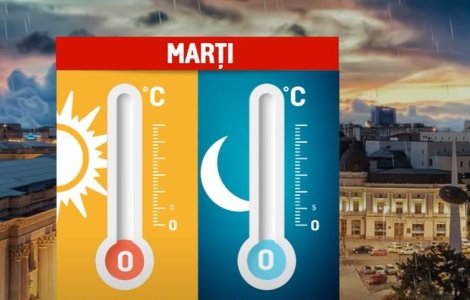  Top  Prognoza meteo pentru ziua de marți, 23 noiembrie. Vremea se strică radical