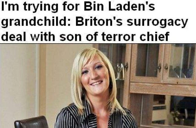 O britanica, mama-surogat pentru nepotul lui ben Laden