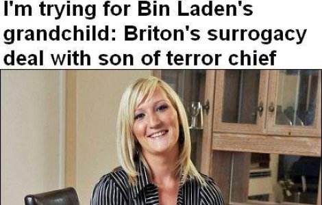 O britanica, mama-surogat pentru nepotul lui ben Laden