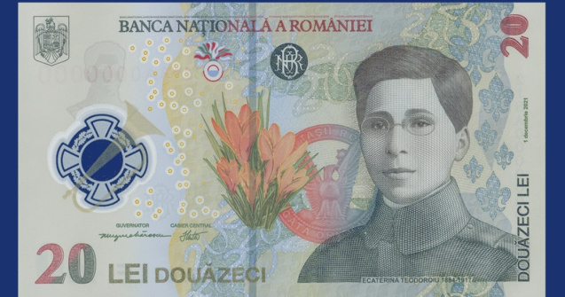 BNR a prezentat cum va arăta bancnota de 20 de lei cu chipul Ecaterina Teodoroiu