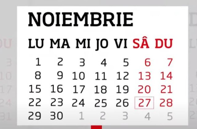 Minivacanța pentru bugetari de 1 decembrie. Programul complet al zilelor libere  
