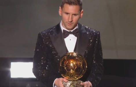 Lionel Messi a câştigat pentru a şaptea oară trofeul „Balonul de Aur”