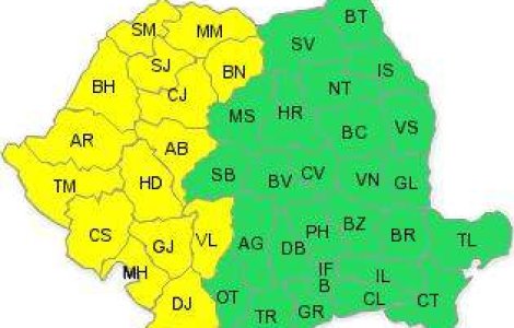 Cod galben de ploi, vijelii si inundatii