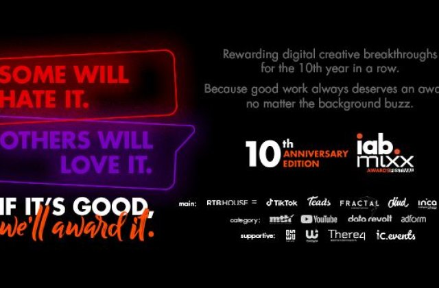 GALA IAB MIXX Awards - Editie aniversara de 10 ani - 9 decembrie, ora 17.00 
