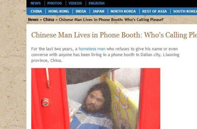 Locuieste... intr-o cabina telefonica