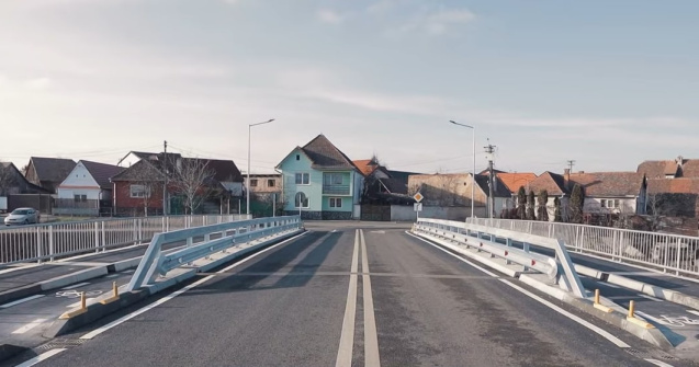 VIDEO Primăria Sibiu a dat în exploatare podul peste râul Cibin