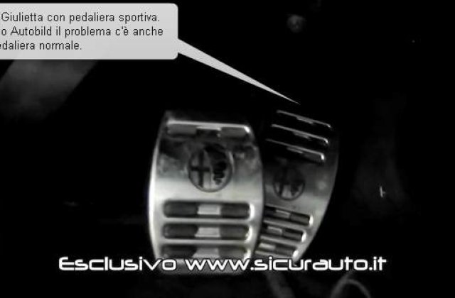 VIDEO: Cum se poate bloca pedala de acceleratie la Alfa Giulietta si ce spun italienii
