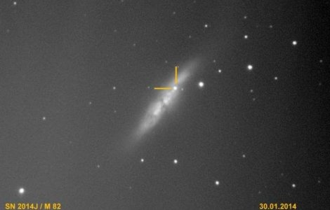 Supernova 2014J, observata de astronomii de la Barlad