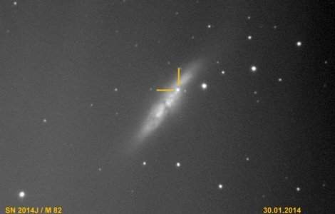 Supernova 2014J, observata de astronomii de la Barlad