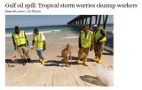 Furtuna tropicala afecteaza pata de petrol din Golful Mexic