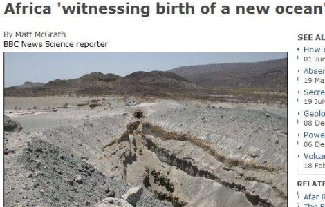 Un ocean nou-nout se formeaza in Africa