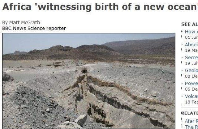 Un ocean nou-nout se formeaza in Africa