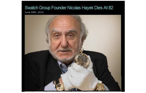 "Parintele" Swatch a murit inconjurat de ceasuri