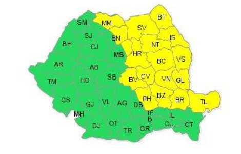 Codul galben de ploi, extins