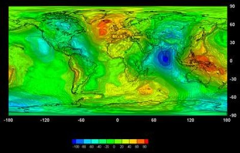 Gravitatia este diferita pe Glob