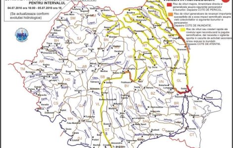 Codul rosu pe Prut si Siret a fost prelungit