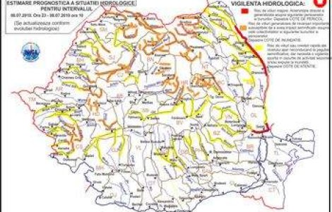 Codul rosu de inundatii a fost prelungit