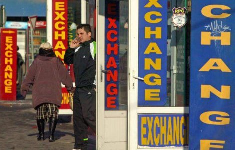 Jaf la o casa de schimb valutar din Capitala